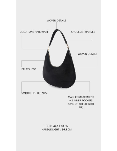 BORSA A SPALLA AURORA - BROWN LABEL ROSE