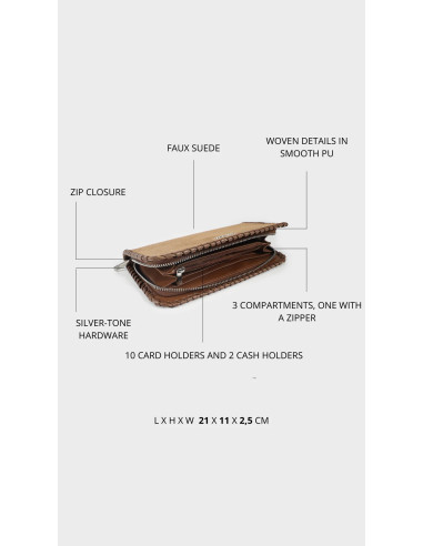 Portafoglio AURORA WALLET - ALMOND LABEL ROSE