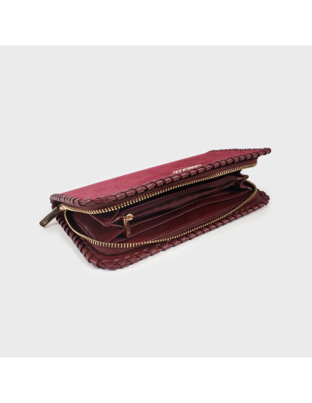 Portafoglio AURORA WALLET - BORDEAUX LABEL ROSE