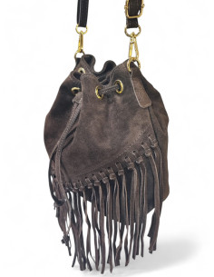 BORSA SUEDE IN PELLE - COFFEE 2