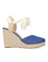 SANDALO ZEPPA TESSUTO DENIM ESPADRILLAS PICCOLI E GRANDI NUMERI DONNA