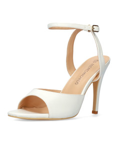 SANDALO BIANCO TACCO A SPILLO SPOSA PICCOLI E GRANDI NUMERI 2