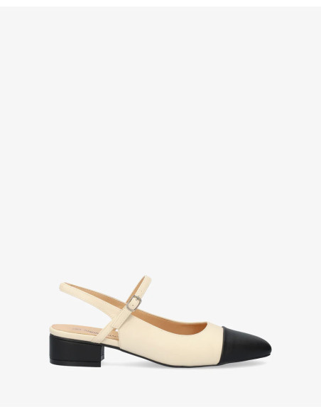 Slingback Panna e Nera