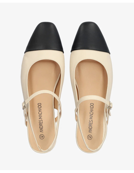 Slingback Panna e Nera