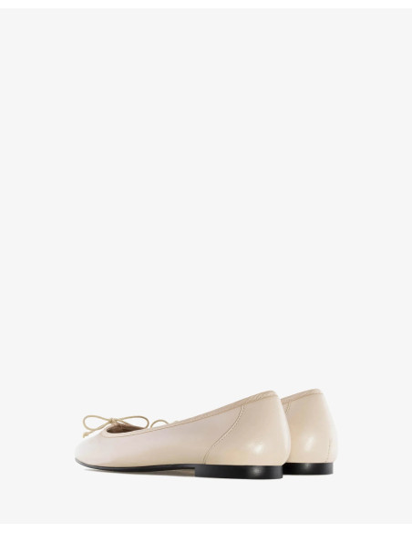Ballerina in Vera Pelle Beige