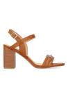 SANDALO CUOIO CON ACCESSORIO MORSETTO PICCOLI E GRANDI NUMERI DONNA
