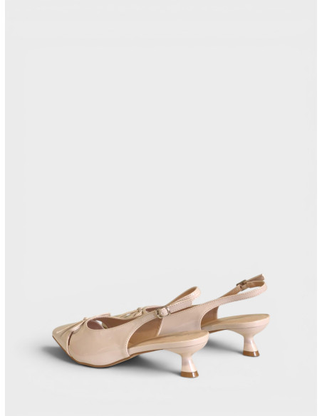 Slingback in Vernice Beige dal 41 al 44
