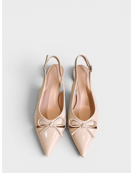 Slingback in Vernice Beige dal 41 al 44