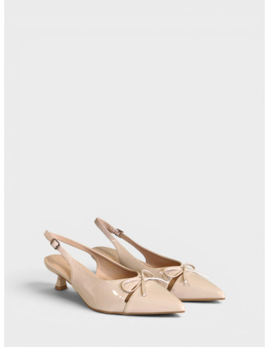 Slingback in Vernice Beige dal 41 al 44