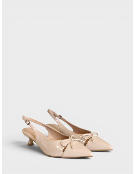 Slingback in Vernice Beige dal 41 al 44