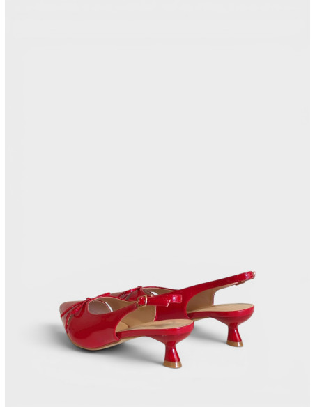 Slingback in Vernice Rossa dal 41 al 44