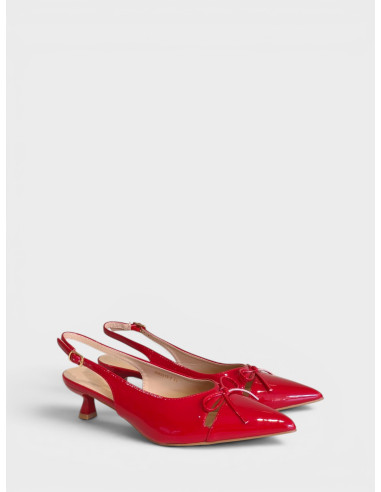 Slingback in Vernice Rossa dal 41 al 44