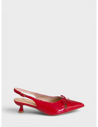 Slingback in Vernice Rossa dal 41 al 44