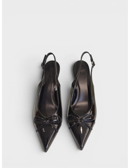 Slingback in Vernice Nera dal 41 al 44