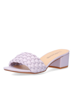 CIABATTINA LILLA  CON INTRECCIO E TACCO PICCOLI E GRANDI NUMERI DONNA 2