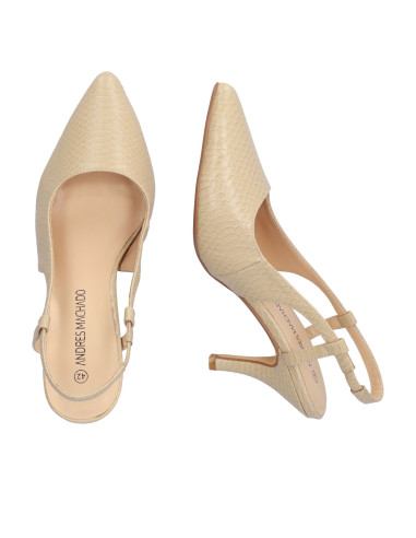 Décolleté Chanel Beige con punta fine piccoli e grandi numeri donna