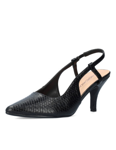 Décolleté Chanel Nero con punta fine piccoli e grandi numeri donna