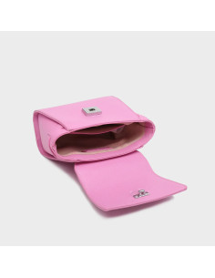 borsetta mini Aida Saffiano Rosa label rose borsa a mano e tracolla 2