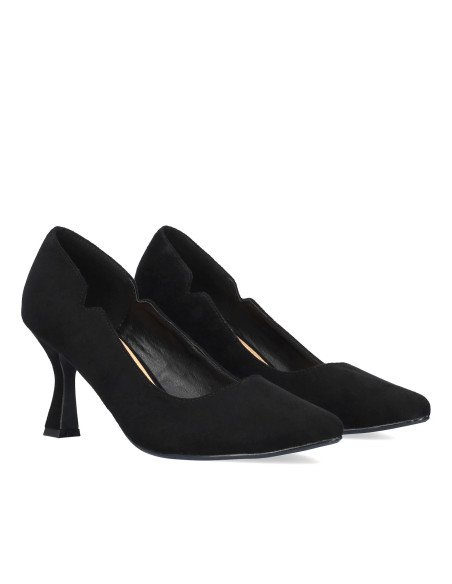 Décolleté Scamosciato NERO NUMERI PICCOLI E GRANDI DONNA