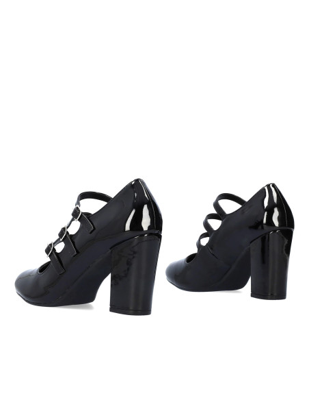 Mary Jane in Vernice Nera con Cinturini PICCOLI E GRANDI NUMERI DONNA