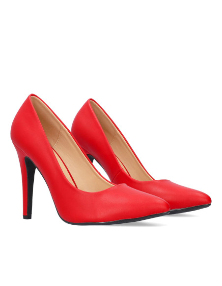 Décolleté classica Rossa Tacco di 11 cm per le taglie grandi dalla 42