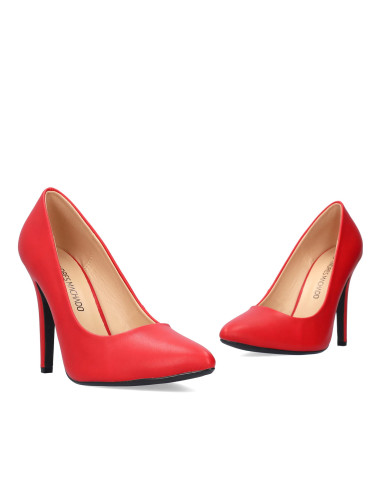 Décolleté classica Rossa Tacco di 11 cm per le taglie grandi dalla 42