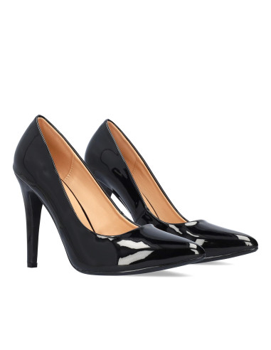 Décolleté classica in vernice Nera piccoli e grandi numeri donna