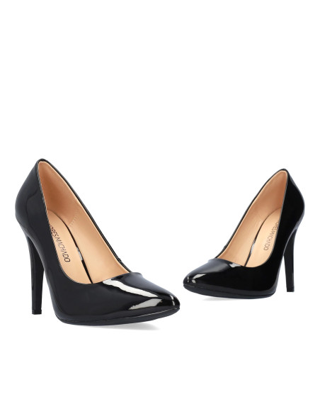 Décolleté classica in vernice Nera piccoli e grandi numeri donna