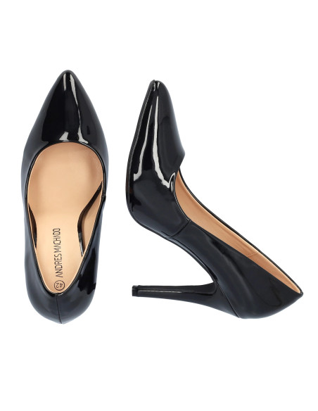 Décolleté classica in vernice Nera piccoli e grandi numeri donna