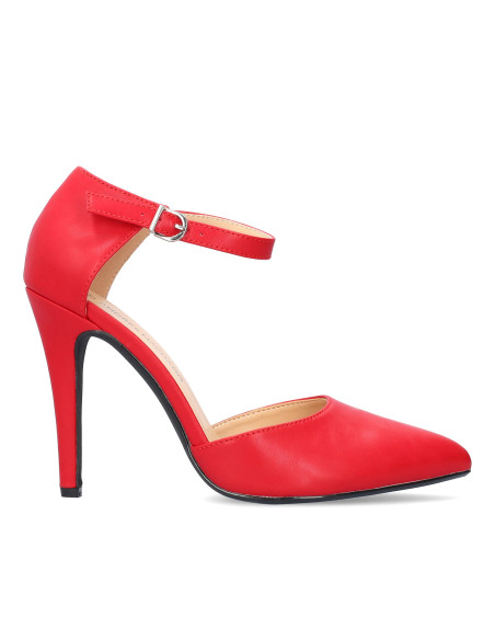 Décolleté Rossa tallone coperto piccoli e grandi numeri donna