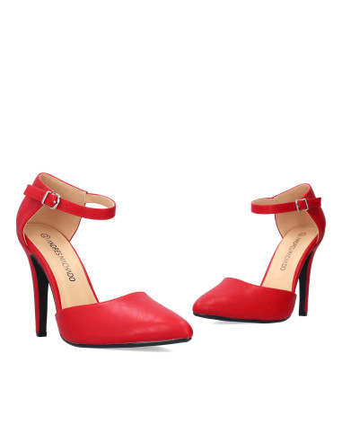 Décolleté Rossa tallone coperto piccoli e grandi numeri donna