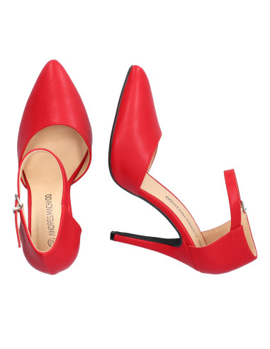 Décolleté Rossa tallone coperto piccoli e grandi numeri donna