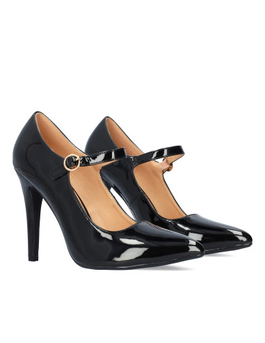 Mary Jane in vernice Nera Scarpe piccoli e grandi numeri donna