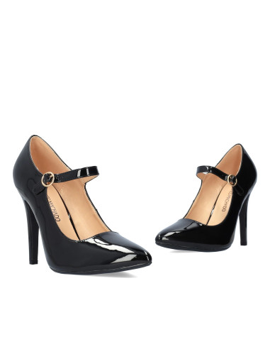 Mary Jane in vernice Nera Scarpe piccoli e grandi numeri donna