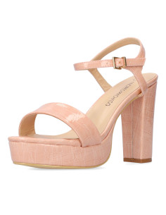 SANDALO STAMPA COCCO CIPRIA TACCO LARGO MISURE PICCOLE E GRANDI 2