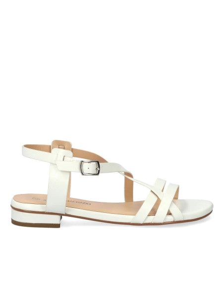 Sandalo Intrecciato Bianco Numeri Grandi