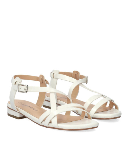 Sandalo Intrecciato Bianco Numeri Grandi