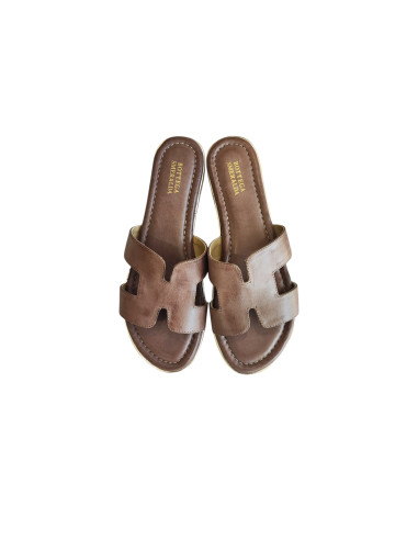 Ciabattina Modello Hermes Cuoio