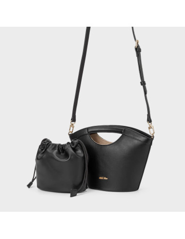 Borsa Label Rose a mano JOY - BLACK