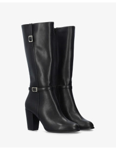 Stivale con Tacco Nero numeri piccoli e grandi donna 2