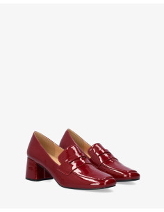 Mocassino in Vernice Bordeaux Numeri Grandi 2