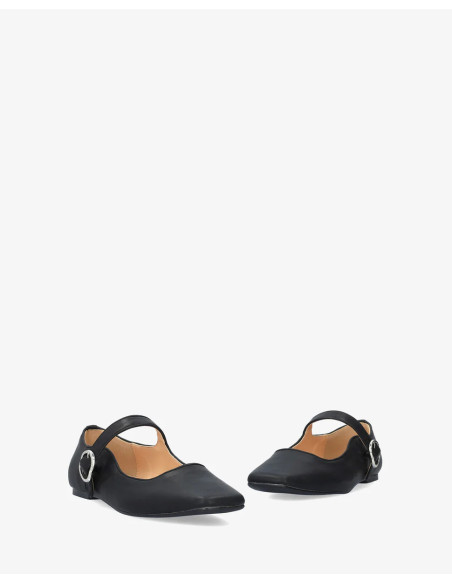 Ballerina piatta Mary Jane Nera Numeri Grandi