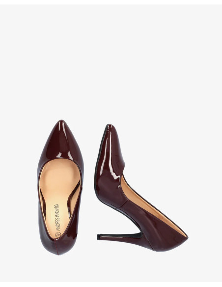 Décolleté in vernice Bordeaux