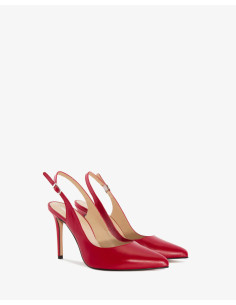 Daniela Slingback in Vera Pelle Rossa Numeri Piccoli 2