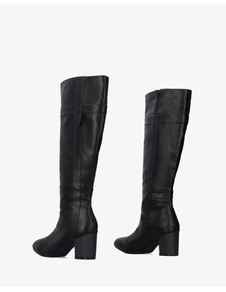 Stivale Alto con Tacco Nero Numeri Piccoli