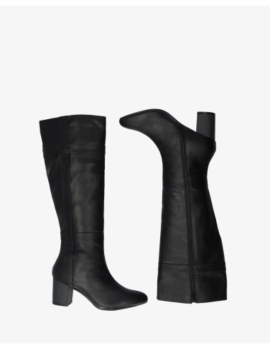 Stivale Alto con Tacco Nero Numeri Piccoli