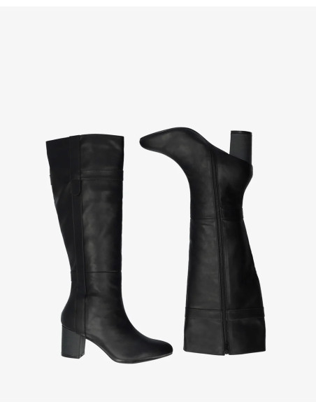 Stivale Alto con Tacco Nero Numeri Piccoli