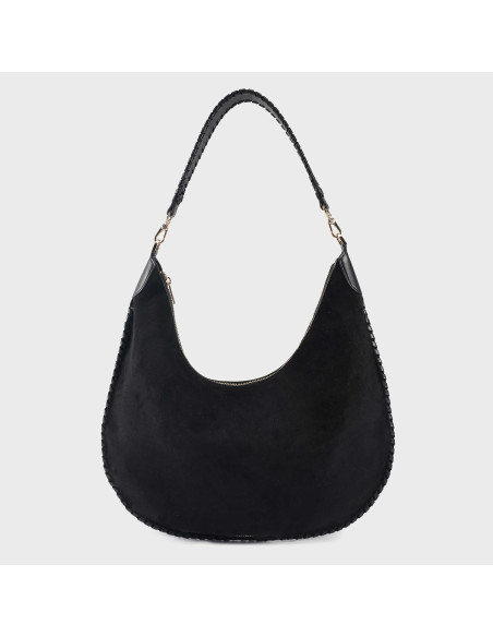 BORSA A SPALLA AURORA - NERA LABEL ROSE