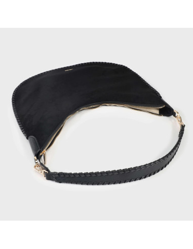 BORSA A SPALLA AURORA - NERA LABEL ROSE