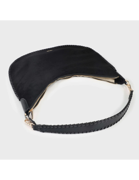 BORSA A SPALLA AURORA - NERA LABEL ROSE